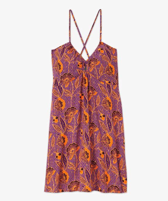 Robe courte imprimée à fines bretelles femme vue4 - GEMO(FEMME PAP) - GEMO