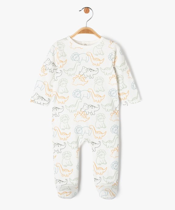 Pyjama dors-bien à motifs dinosaures bébé vue1 - GEMO 4G BEBE - GEMO