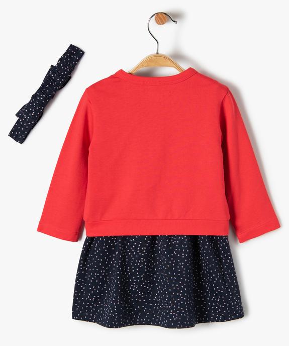 Ensemble bébé fille 2 pièces : robe + gilet vue5 - GEMO(BEBE DEBT) - GEMO