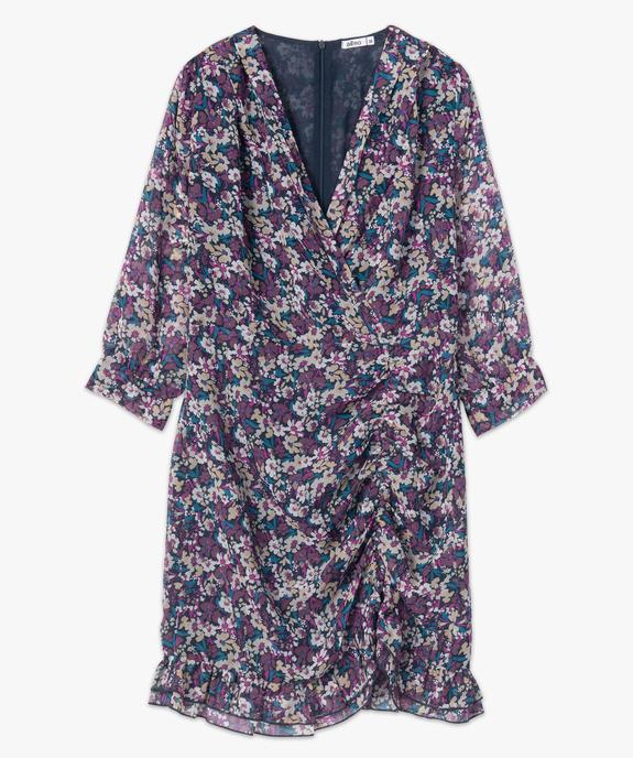 Robe femme en voile à motifs fleuris - GEMO(FEMME PAP) Robe femme en voile à motifs fleuris vue4 - GEMO(FEMME PAP) - GEMO