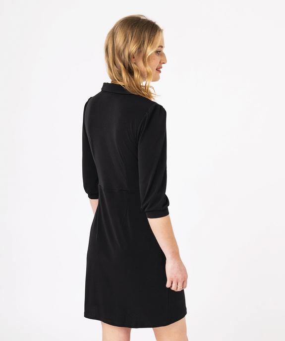 Robe avec haut cache-coeur en maille extensible femme vue3 - GEMO(FEMME PAP) - GEMO