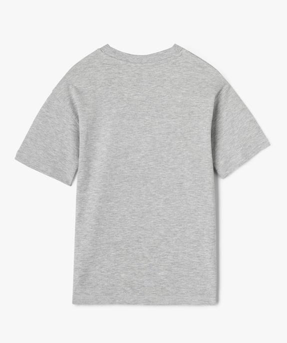 Tee-shirt uni à poche garçon vue3 - GEMO (JUNIOR) - GEMO