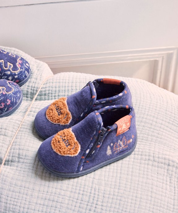 Chaussons bébé garçon doux à zip - Lulu Castagnette vue6 - LULU CASTAGNETT - GEMO