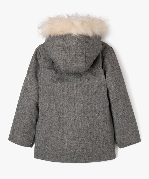 Manteau à capuche pailleté et doublure pouce et chaude fille - LuluCastagnette vue5 - LULU G4G - GEMO