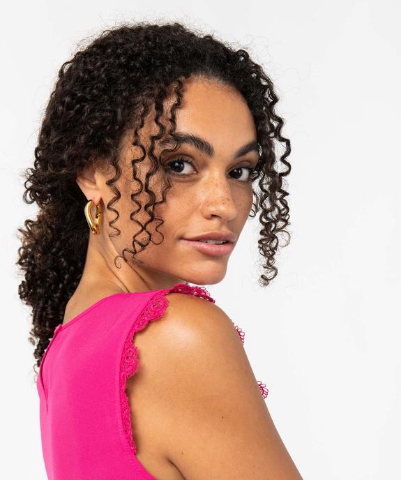 Blouse femme sans manches en crêpe et dentelle vue2 - GEMO(FEMME PAP) - GEMO