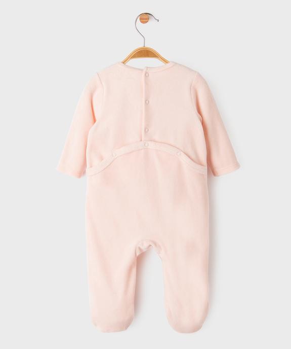 Pyjama en velours bébé avec message sur le buste vue3 - GEMO(BB COUCHE) - GEMO