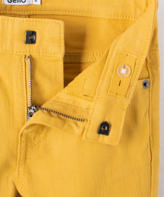 Pantalon garçon uni coupe Slim extensible  vue3 - GEMO 4G GARCON - GEMO