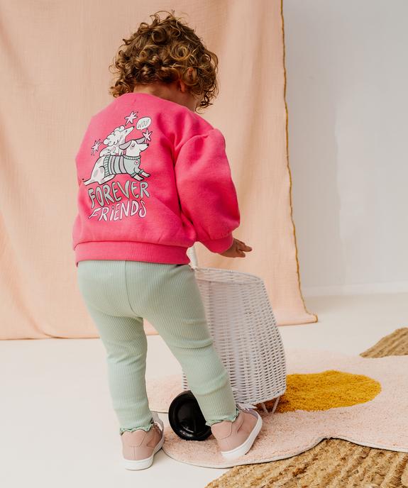 Sweat imprimé à manches bouffantes bébé fille vue2 - GEMO 4G BEBE - GEMO