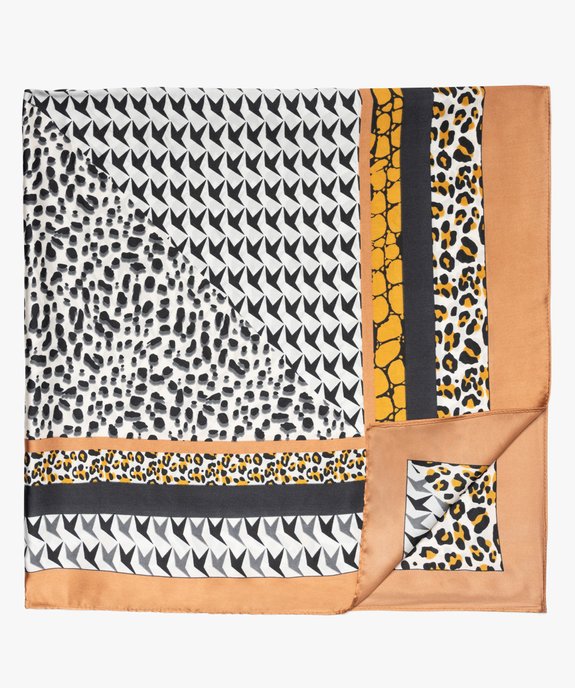 Foulard femme imprimé en matière satinée vue1 - GEMO (ACCESS) - GEMO