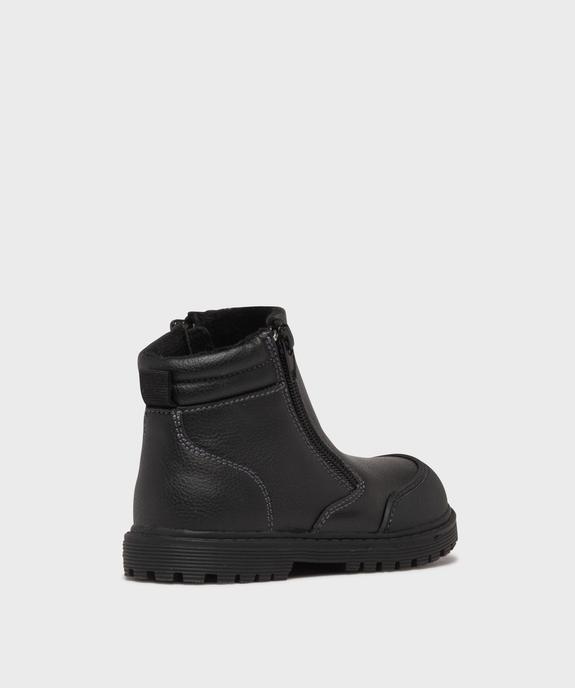 Boots fourrés à semelle crantée avec double zip garçon - Buggy vue4 - BUGGY - GEMO