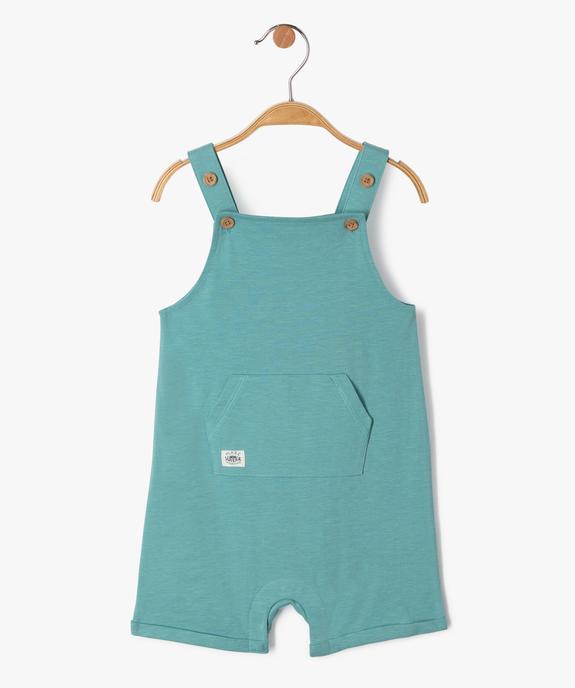 Salopette courte bébé garçon en jersey de coton vue1 - GEMO 4G BEBE - GEMO