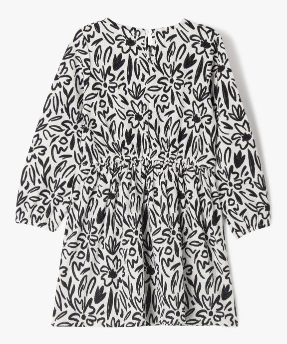 Robe manches longues à motifs fleuris fille - GEMO (ENFANT) Robe manches longues à motifs fleuris fille vue3 - GEMO (ENFANT) - GEMO