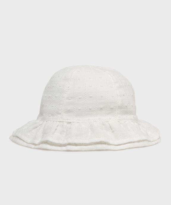 Chapeau bob à plumetis et volants bébé fille vue1 - GEMO (ACCESS) - GEMO