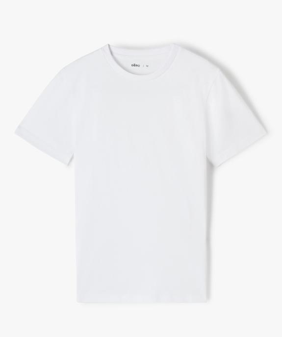 Tee-shirt à manches courtes uni garçon vue1 - GEMO (JUNIOR) - GEMO