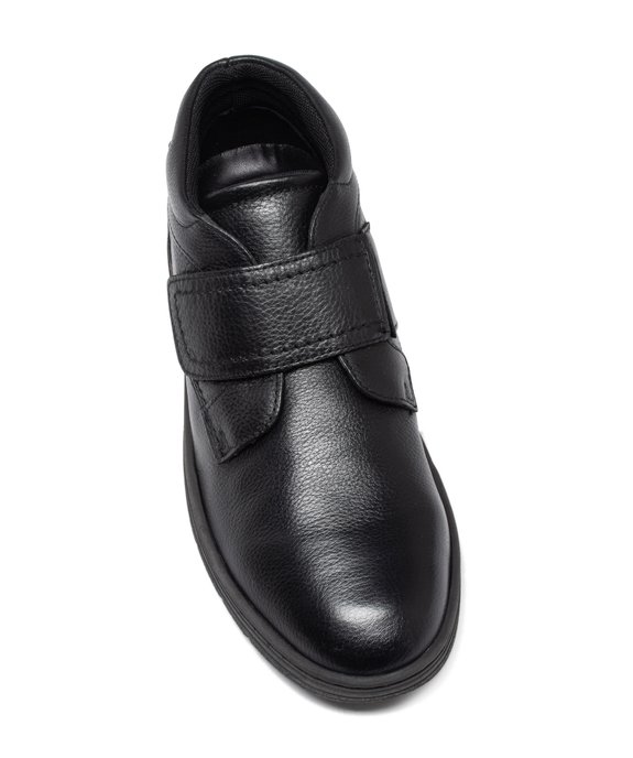 Boots homme confort en cuir uni et à scratch large vue5 - GEMO (CONFORT) - GEMO