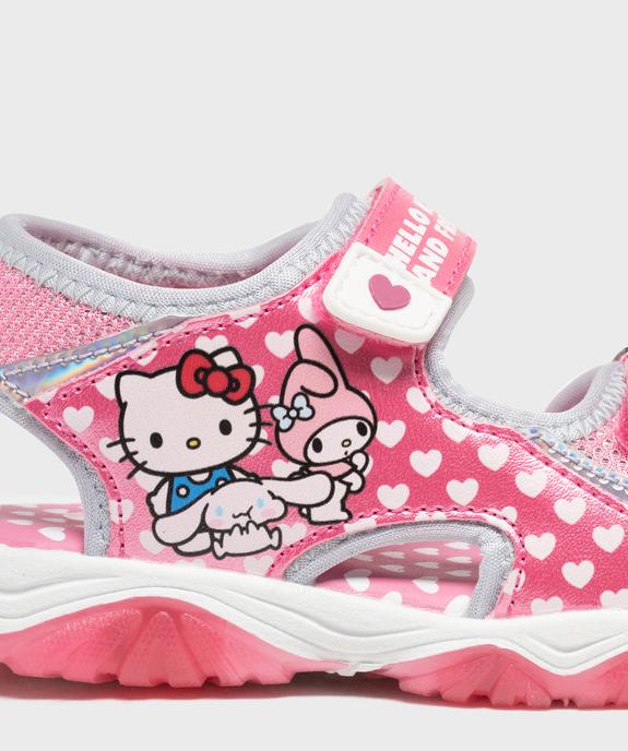 Sandales à scratch à motifs coeurs et chaton fille - Hello Kitty vue6 - HELLO KITTY - GEMO