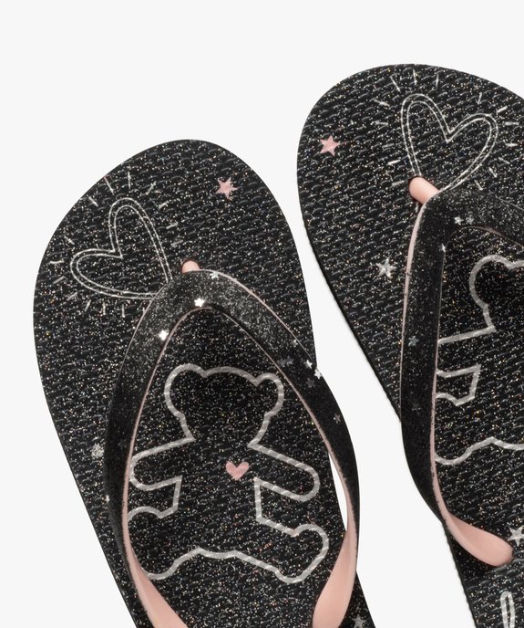 Tongs fille pailletées à semelle imprimée – LuluCastagnette vue3 - LULU CASTAGNETT - GEMO