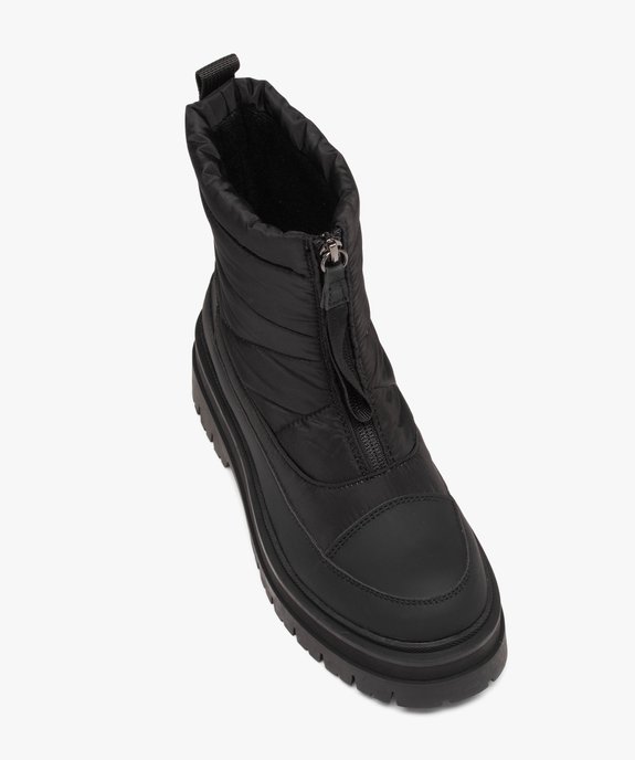 Boots en toile matelassée avec semelle plateforme femme vue5 - GEMO (CASUAL) - GEMO
