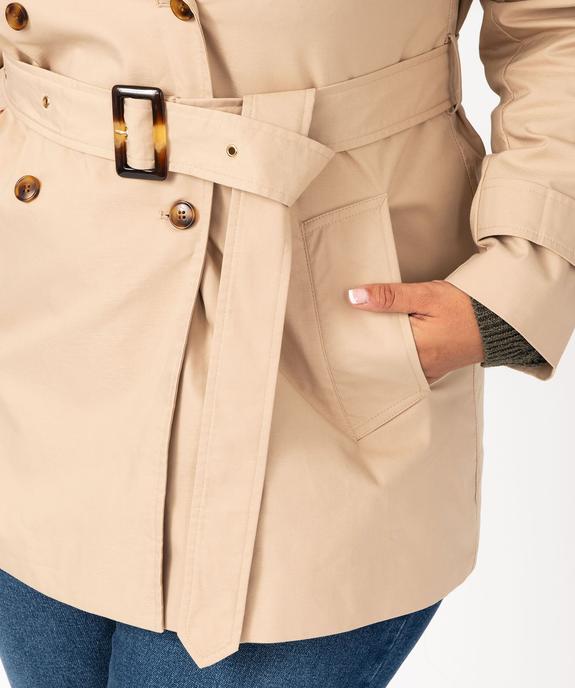 Trench court avec ceinture femme grande taille vue6 - GEMO (G TAILLE) - GEMO