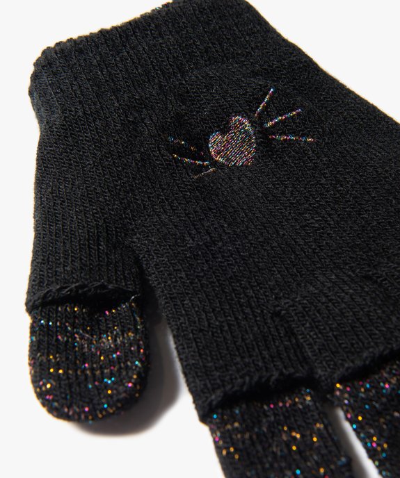 Gants fille 2-en-1 avec mitaines à paillettes vue2 - GEMO (ENFANT) - GEMO