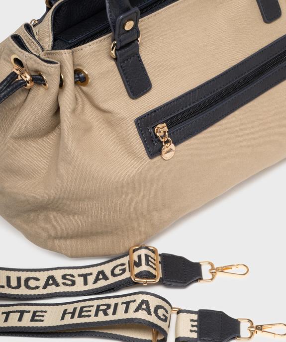 Sac en toile avec bandoulière amovible femme - LuluCastagnette vue4 - LULU CASTAGNETT - GEMO