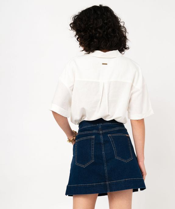 Chemise manches courtes ample et courte femme - LuluCastagnette vue3 - LULUCASTAGNETTE - GEMO