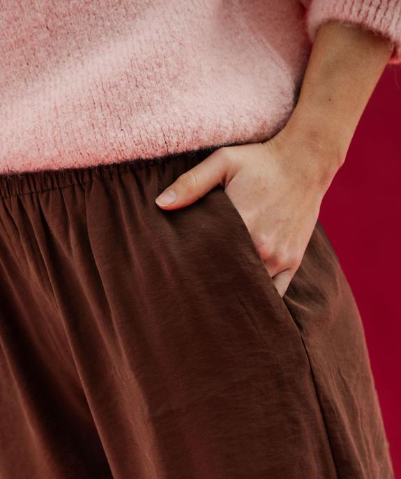 Pantalon large en matière fluide femme vue2 - GEMO 4G FEMME - GEMO