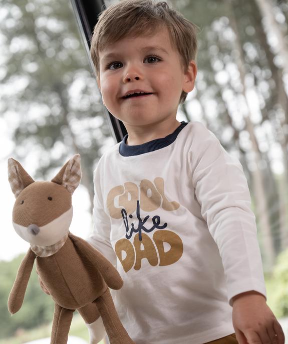 Tee-shirt manches longues en jersey de coton imprimé bébé garçon vue5 - GEMO 4G BEBE - GEMO