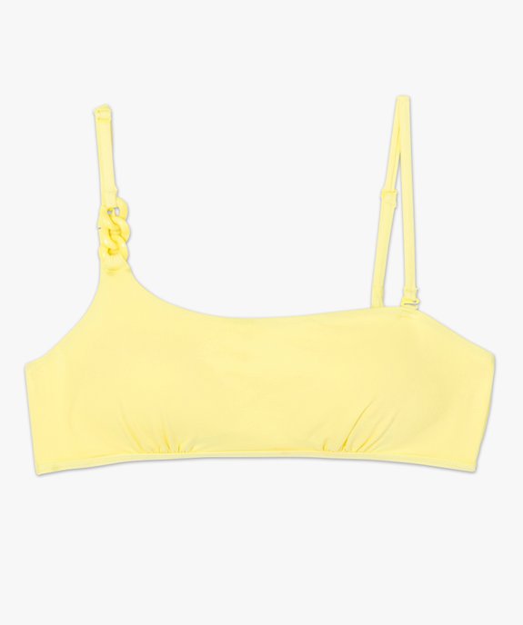 Haut de maillot de bain femme forme bandeau asymétrique vue4 - GEMO (PLAGE) - GEMO