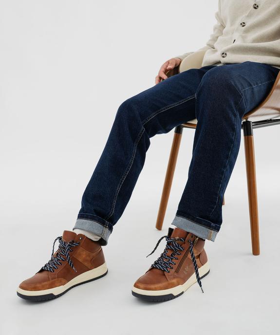 Baskets montantes avec lacets et zip homme - Lee Cooper vue1 - LEE COOPER - GEMO