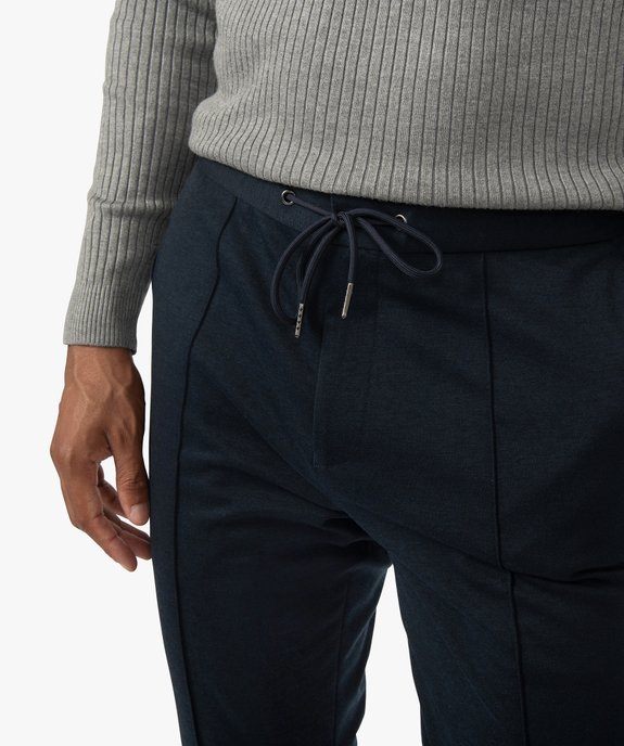 Pantalon homme en maille extensible vue2 - GEMO (HOMME) - GEMO