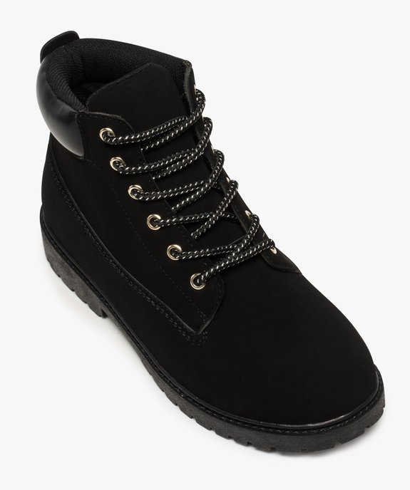 Boots femme à lacets, col rembourré et semelle crantée vue5 - GEMO (CASUAL) - GEMO