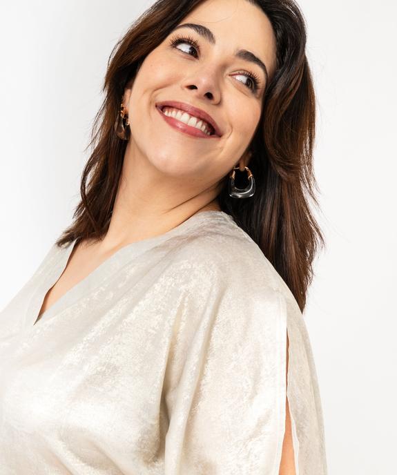 Blouse scintillante à manches chauve-souris femme grande taille vue2 - GEMO (G TAILLE) - GEMO