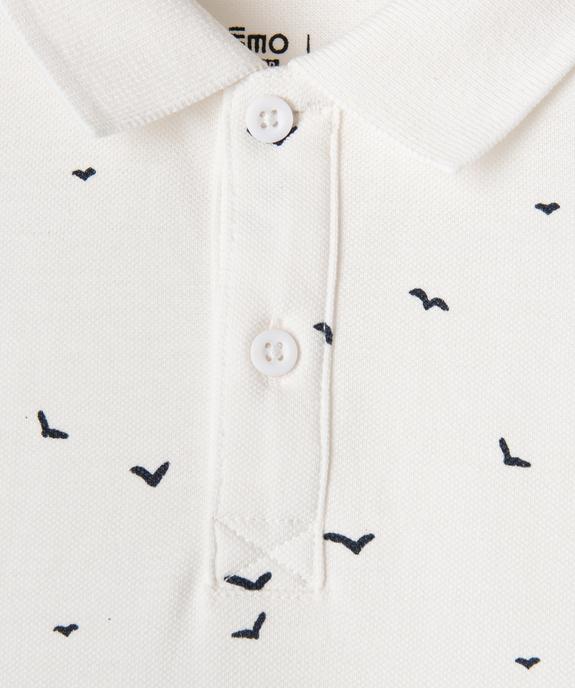 Polo manches courtes à micro motifs garçon vue1 - GEMO 4G GARCON - GEMO
