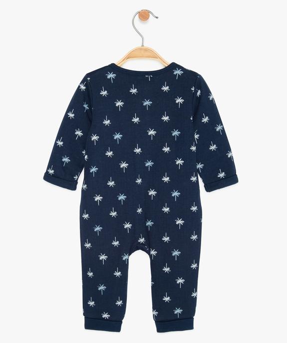 Pyjama bébé garçon sans pieds imprimé palmiers vue2 - GEMO 4G BEBE - GEMO