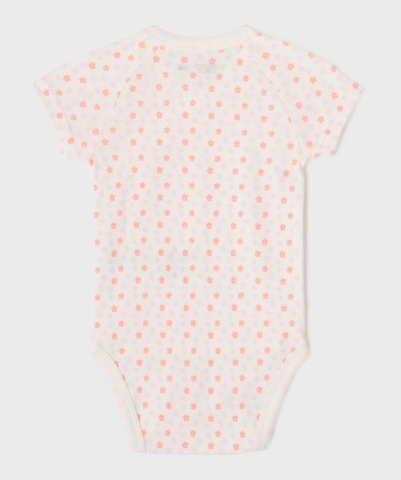 Body croisé à manches courtes à motifs fleuris bébé fille (lot de 3) vue3 - GEMO 4G BEBE - GEMO