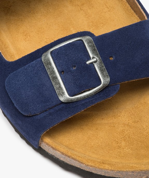 Mules homme dessus cuir larges brides à boucle vue6 - GEMO (CASUAL) - GEMO
