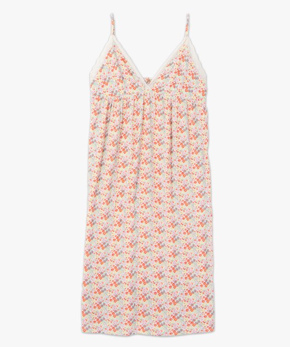 Nuisette femme grande taille à fines bretelles à motifs fleuris vue4 - GEMO(HOMWR FEM) - GEMO