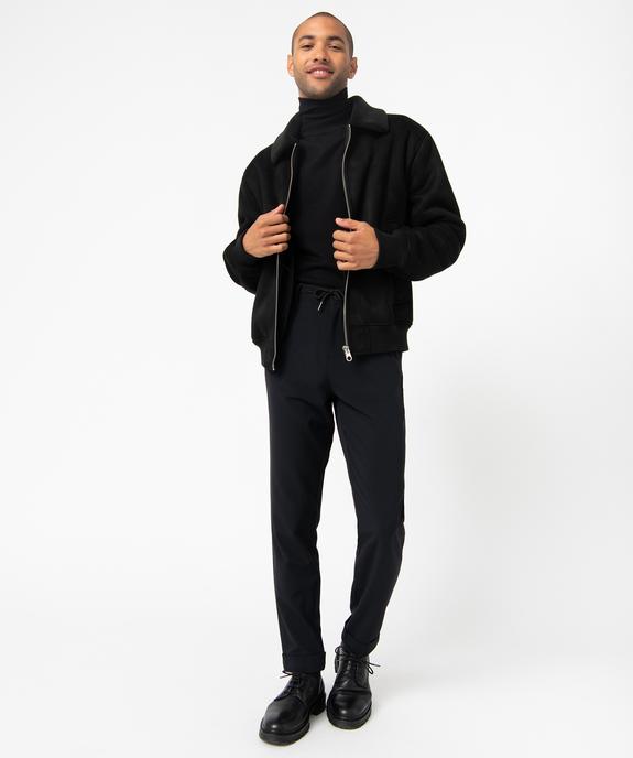 Pantalon homme en toile avec taille ajustable vue5 - GEMO (HOMME) - GEMO