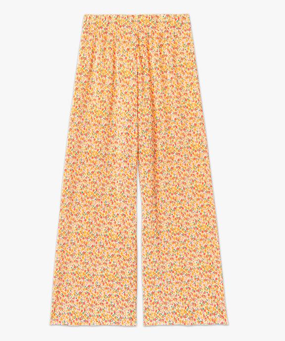 Pantalon femme ample plissé à fleurs vue4 - GEMO(FEMME PAP) - GEMO