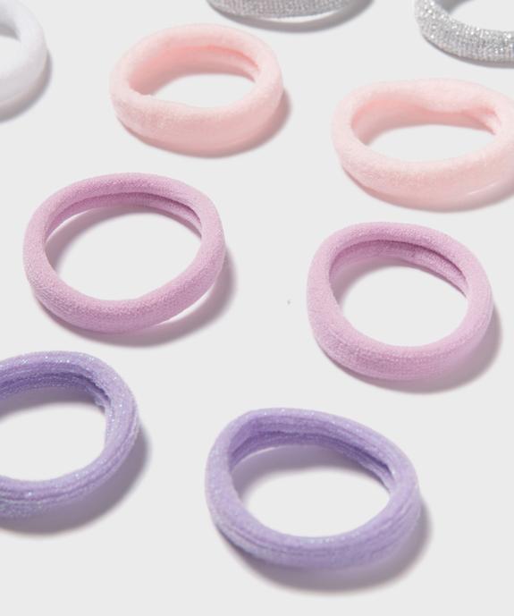 Élastiques à cheveux en mousse pastel et pailletés (lot de 12) vue2 - GEMO (ACCESS) - GEMO