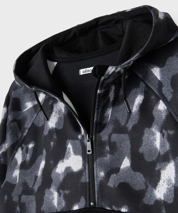 Sweat à capuche avec col zippé garçon vue2 - GEMO (JUNIOR) - GEMO