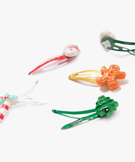 Barrettes clic-clac spécial Noël fille (lot de 4) vue2 - GEMO (ACCESS) - GEMO