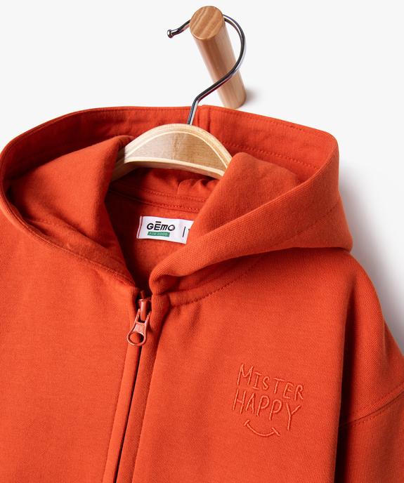 Sweat zippé à capuche bébé garçon vue2 - GEMO 4G BEBE - GEMO