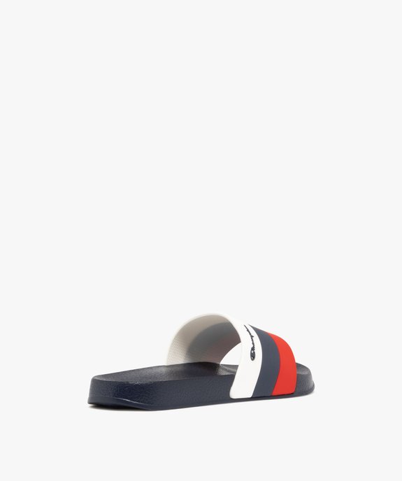 Mules de piscine garçon avec bandeau rayé tricolore - Champion USA vue4 - CHAMPION USA - GEMO