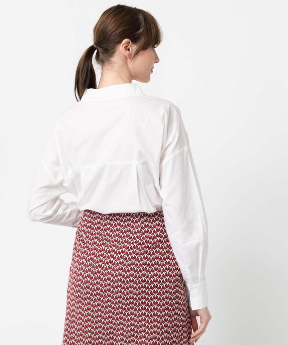 Chemise femme coupe oversize avec poche poitrine vue3 - GEMO(FEMME PAP) - GEMO