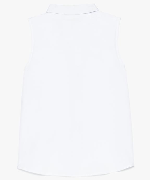 Chemise fille sans manches fluide avec plastron crocheté vue2 - GEMO (JUNIOR) - GEMO
