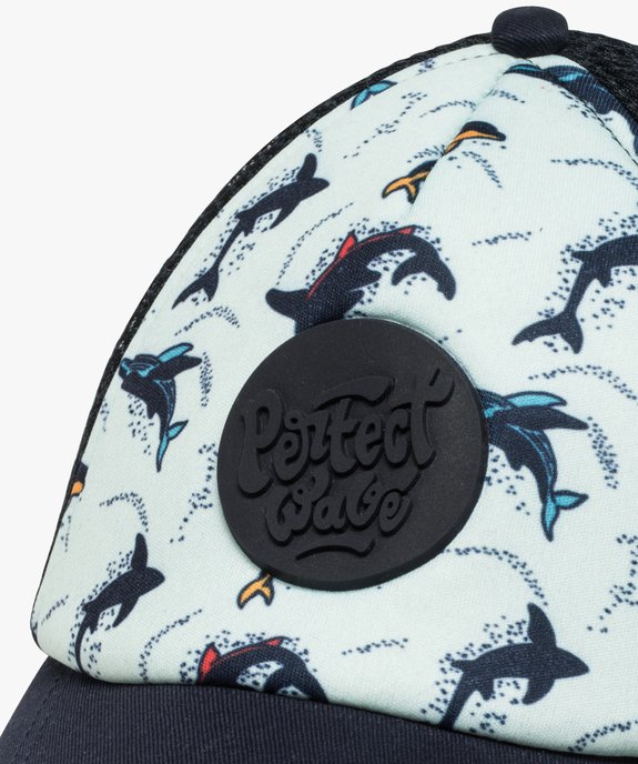 Caquette garçon bi-matières avec motifs dauphins vue2 - GEMO (ENFANT) - GEMO