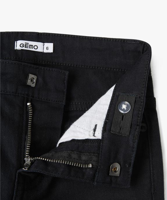 Pantalon garçon uni coupe Slim extensible  vue2 - GEMO 4G GARCON - GEMO