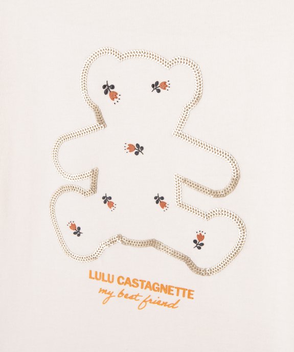 Tee-shirt manches longues à motif fille - LuluCastagnette vue3 - LULUCASTAGNETTE - GEMO